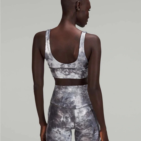 🆕🤍 Lululemon Align Bra A/B Cup Shine Diamond Dye Starlight Graphite Grey - Picture 9 of 11